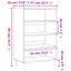 skab 57x35x90 cm konstrueret træ betongrå