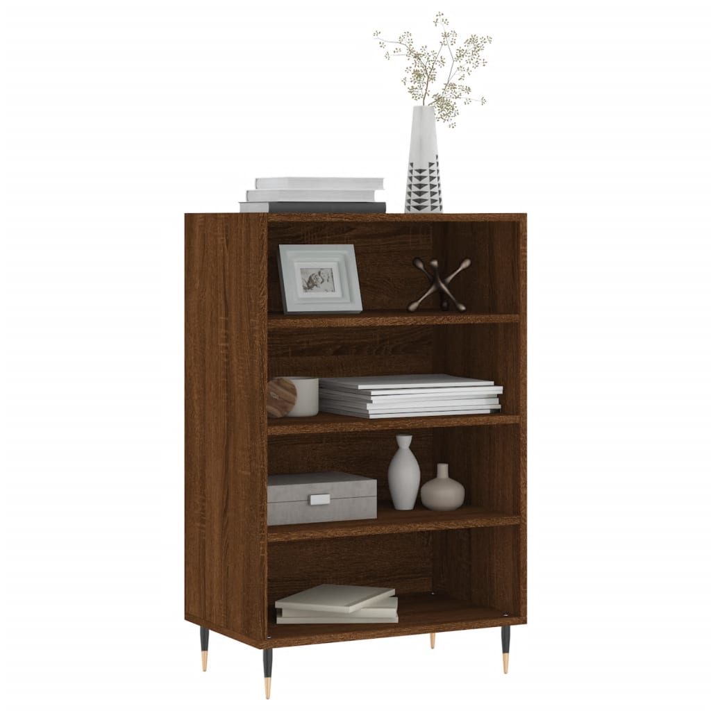 skab 57x35x90 cm konstrueret træ brunt egetræ