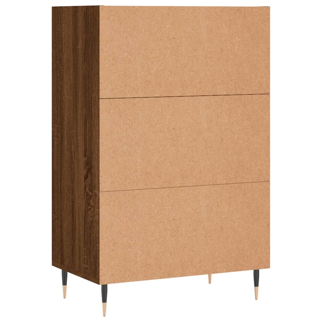skab 57x35x90 cm konstrueret træ brunt egetræ