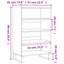 skab 57x35x90 cm konstrueret træ betongrå