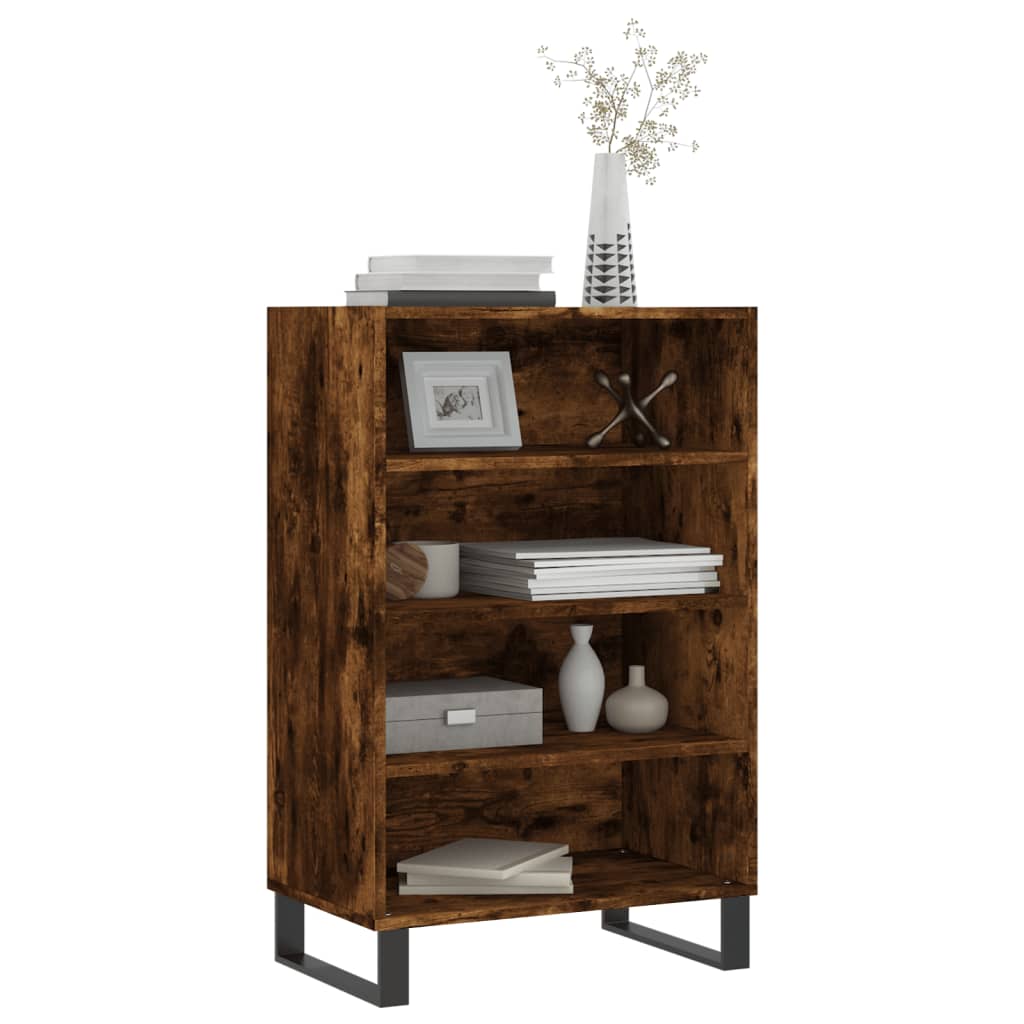 skab 57x35x90 cm konstrueret træ røget egetræ