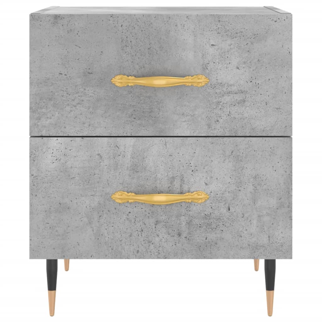 sengebord 40x35x47,5 cm konstrueret træ betongrå
