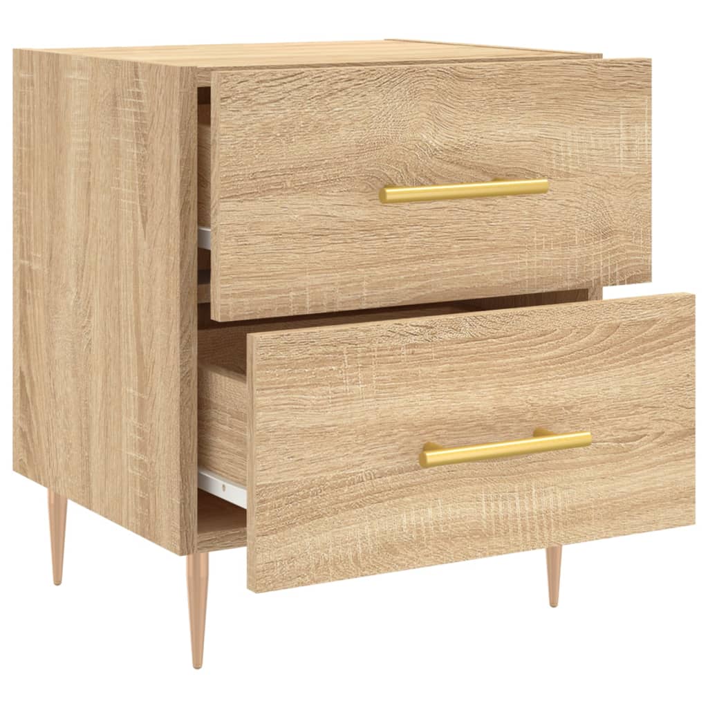 sengebord 40x35x47,5 cm konstrueret træ sonoma-eg