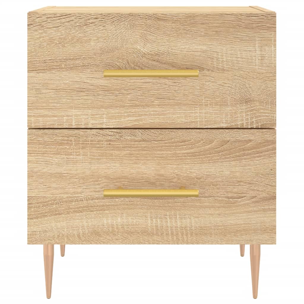 sengebord 40x35x47,5 cm konstrueret træ sonoma-eg