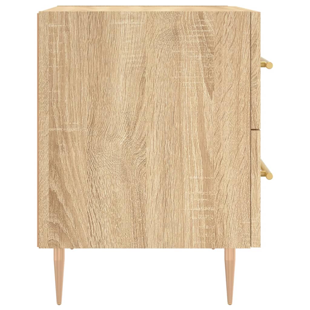sengebord 40x35x47,5 cm konstrueret træ sonoma-eg