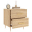 sengeborde 2 stk. 40x35x47,5 cm konstrueret træ sonoma-eg