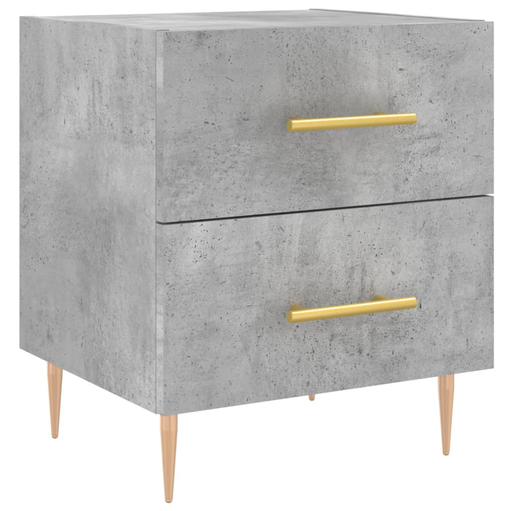 sengebord 40x35x47,5 cm konstrueret træ betongrå