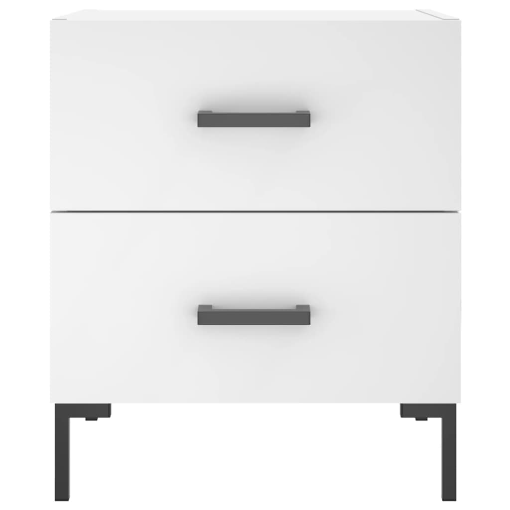 sengebord 40x35x47,5 cm konstrueret træ hvid