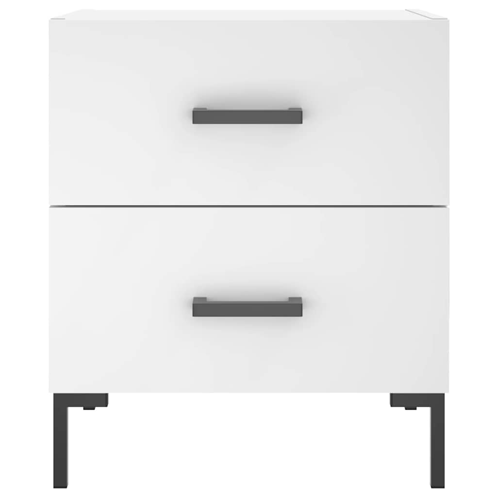 sengeborde 2 stk. 40x35x47,5 cm konstrueret træ hvid