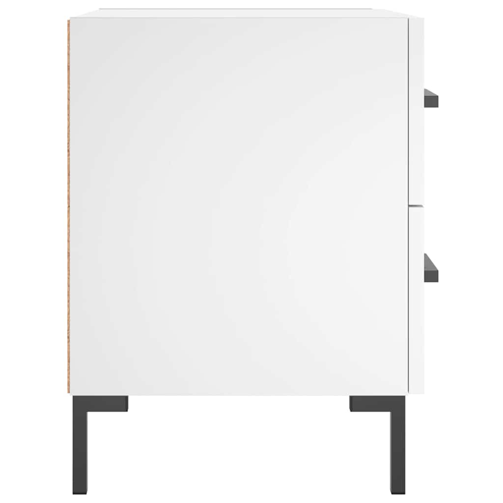 sengeborde 2 stk. 40x35x47,5 cm konstrueret træ hvid