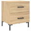 sengebord 40x35x47,5 cm konstrueret træ sonoma-eg