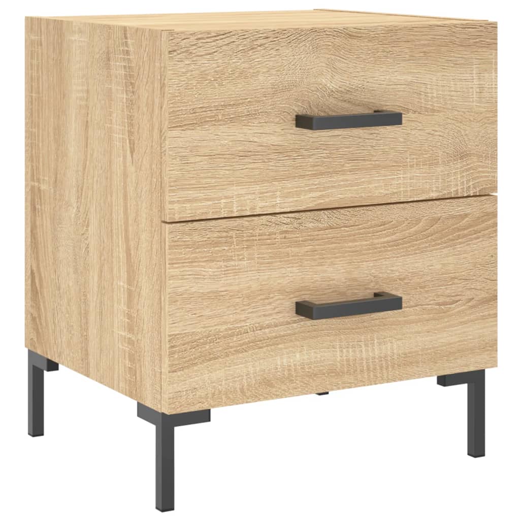 sengebord 40x35x47,5 cm konstrueret træ sonoma-eg