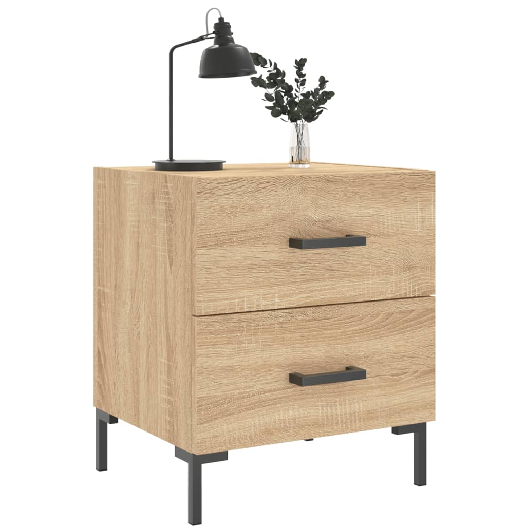 sengebord 40x35x47,5 cm konstrueret træ sonoma-eg