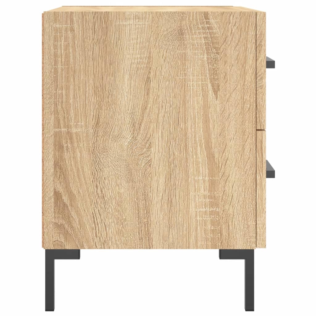 sengebord 40x35x47,5 cm konstrueret træ sonoma-eg