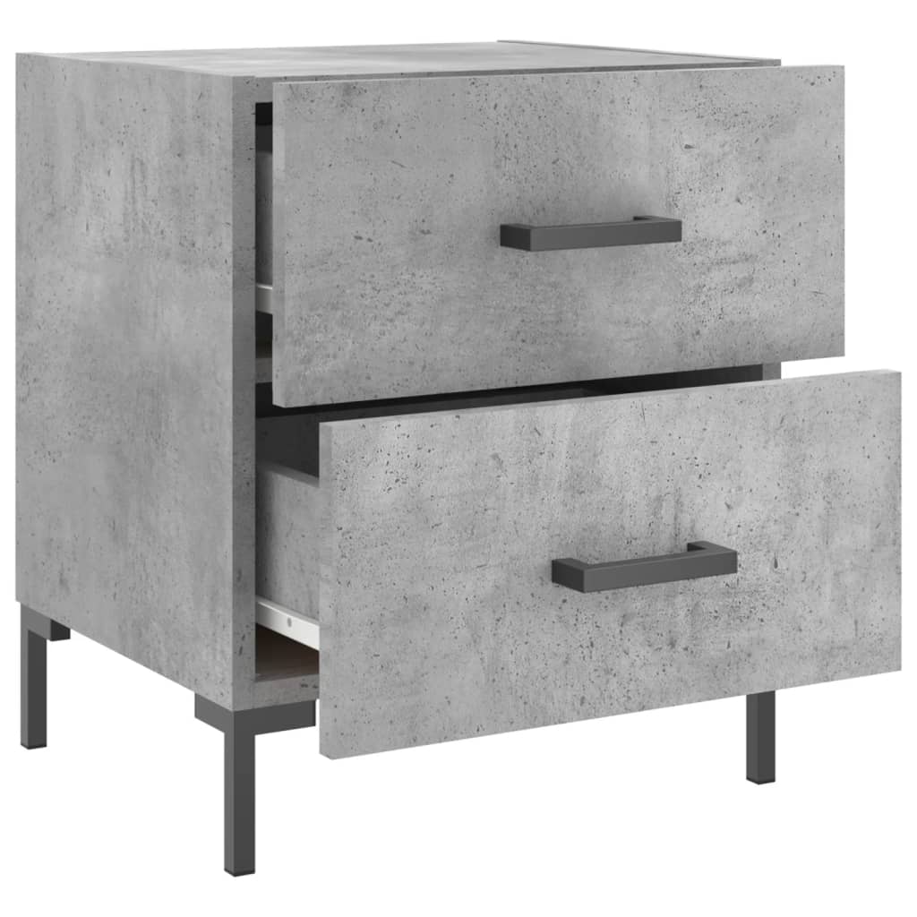 sengebord 40x35x47,5 cm konstrueret træ betongrå