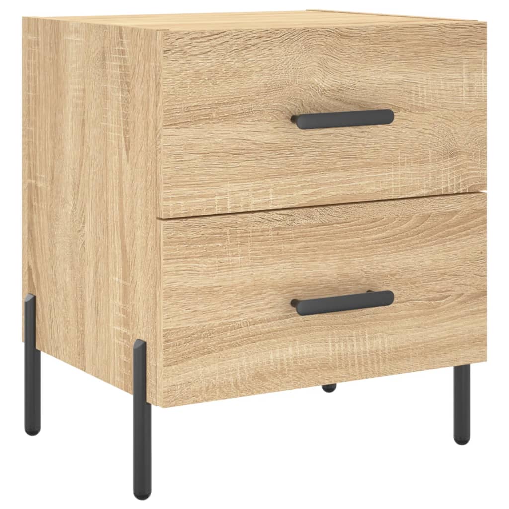 sengebord 40x35x47,5 cm konstrueret træ sonoma-eg