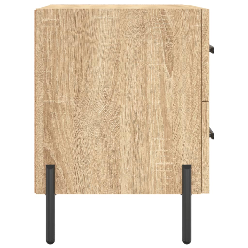 sengebord 40x35x47,5 cm konstrueret træ sonoma-eg