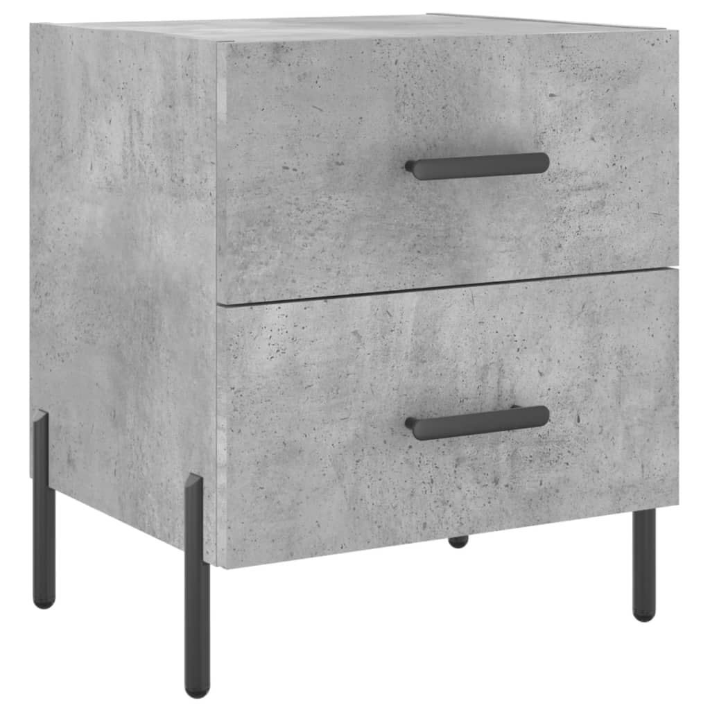 sengebord 40x35x47,5 cm konstrueret træ betongrå