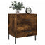 sengeborde 2 stk. 40x35x47,5 cm konstrueret træ røget egetræ