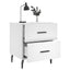 sengeborde 2 stk. 40x35x47,5 cm konstrueret træ hvid