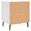 sengeborde 2 stk. 40x35x47,5 cm konstrueret træ hvid