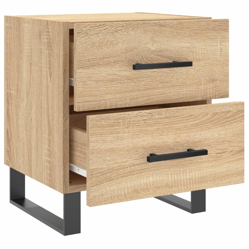 sengebord 40x35x47,5 cm konstrueret træ sonoma-eg