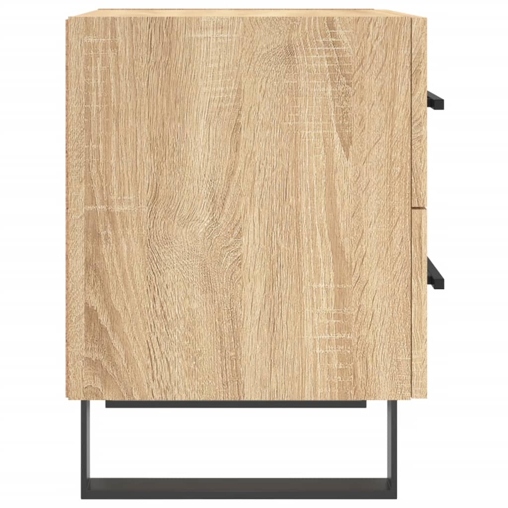 sengeborde 2 stk. 40x35x47,5 cm konstrueret træ sonoma-eg