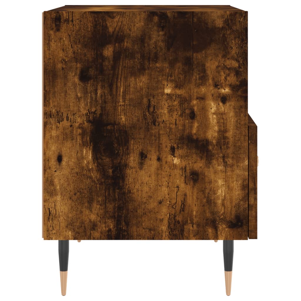sengebord 40x35x47,5 cm konstrueret træ røget egetræ