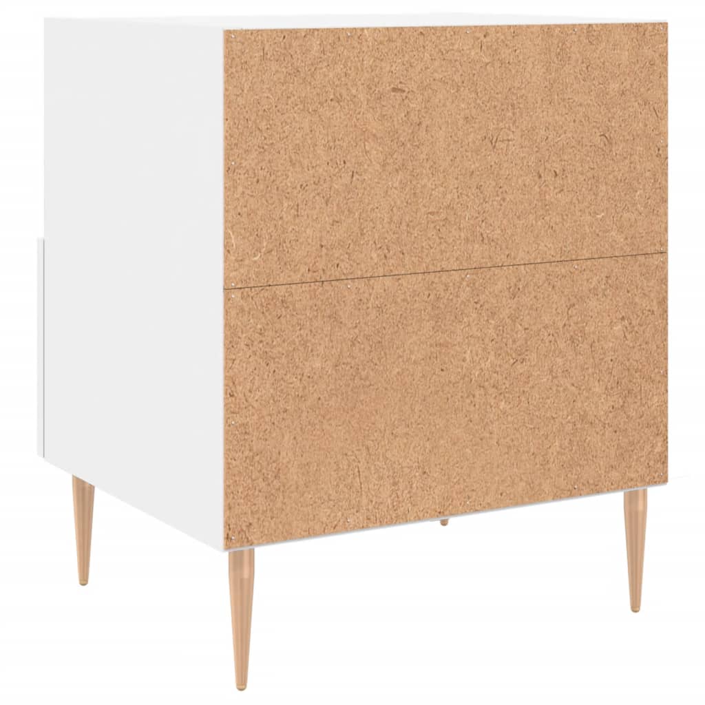 sengebord 40x35x47,5 cm konstrueret træ hvid