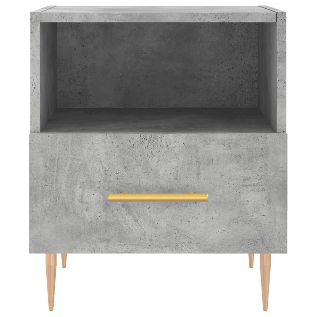 sengeborde 2 stk. 40x35x47,5 cm konstrueret træ betongrå