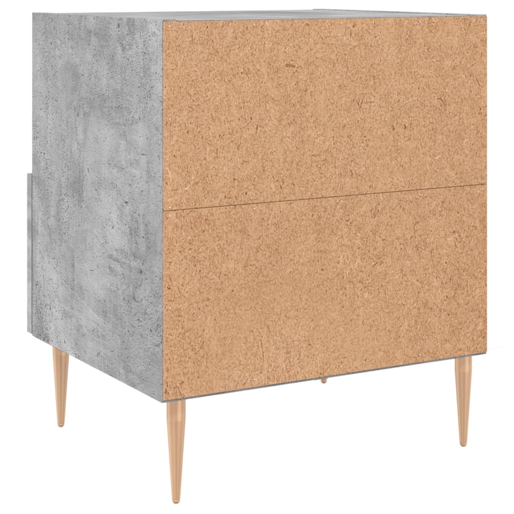 sengeborde 2 stk. 40x35x47,5 cm konstrueret træ betongrå