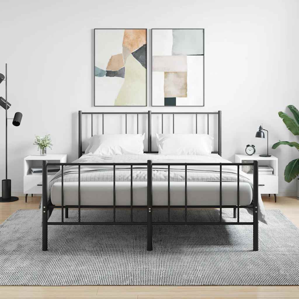 sengeborde 2 stk. 40x35x47,5 cm konstrueret træ hvid