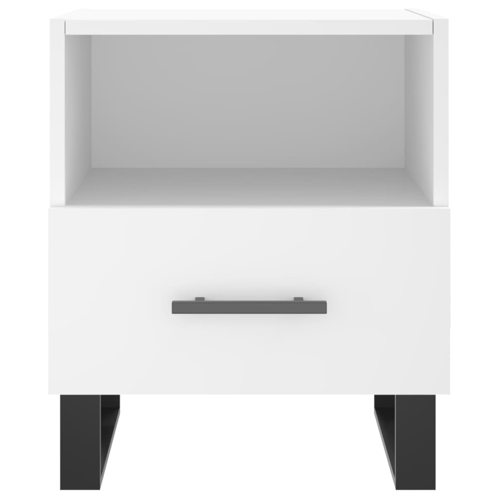 sengebord 40x35x47,5 cm konstrueret træ hvid