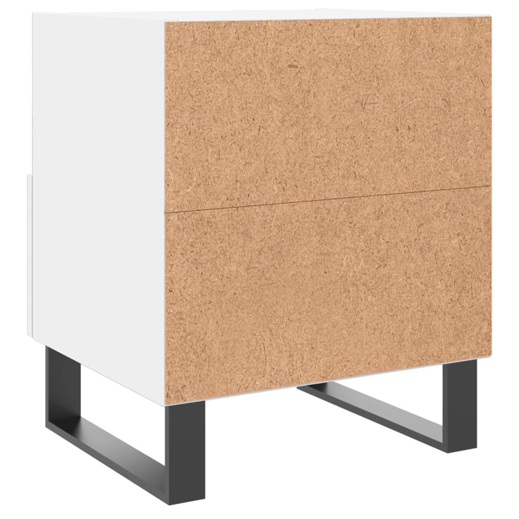 sengebord 40x35x47,5 cm konstrueret træ hvid