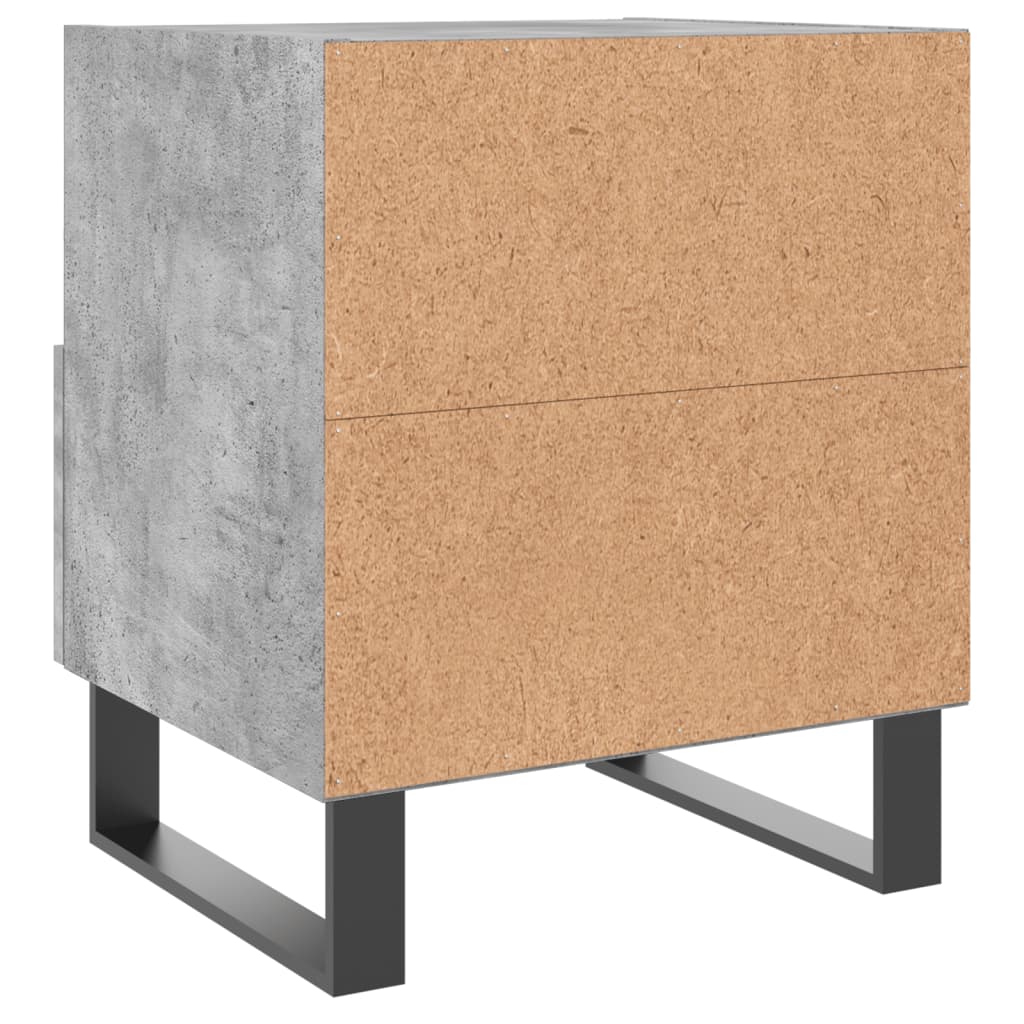 sengebord 40x35x47,5 cm konstrueret træ betongrå