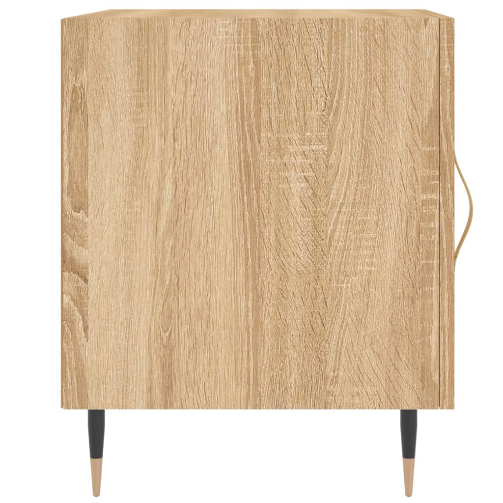 sengeborde 2 stk. 40x40x50 cm konstrueret træ sonoma-eg