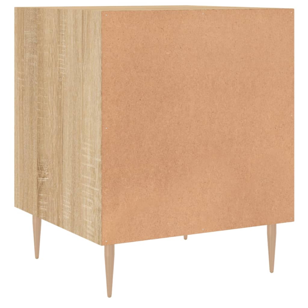 sengeborde 2 stk. 40x40x50 cm konstrueret træ sonoma-eg