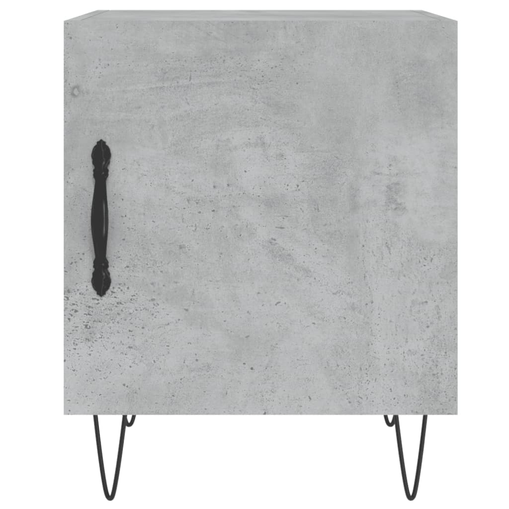 sengeborde 2 stk. 40x40x50 cm konstrueret træ betongrå