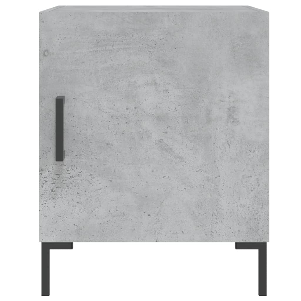 sengeborde 2 stk. 40x40x50 cm konstrueret træ betongrå