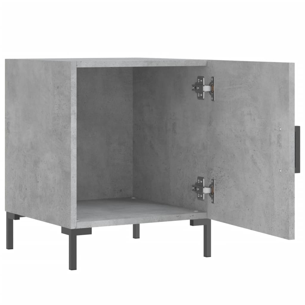 sengeborde 2 stk. 40x40x50 cm konstrueret træ betongrå