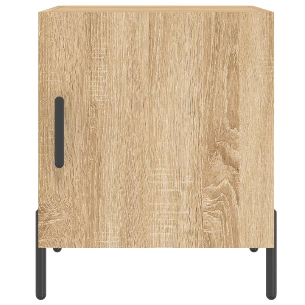 sengeborde 2 stk. 40x40x50 cm konstrueret træ sonoma-eg