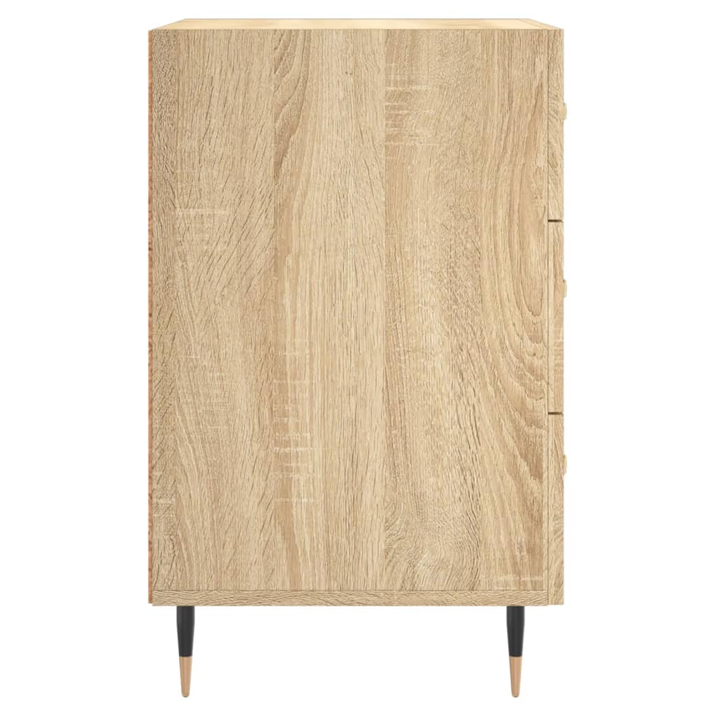 sengebord 40x40x66 cm konstrueret træ sonoma-eg