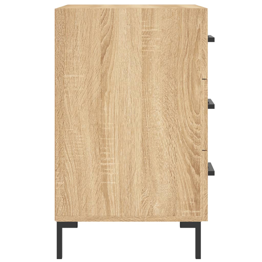 sengebord 40x40x66 cm konstrueret træ sonoma-eg