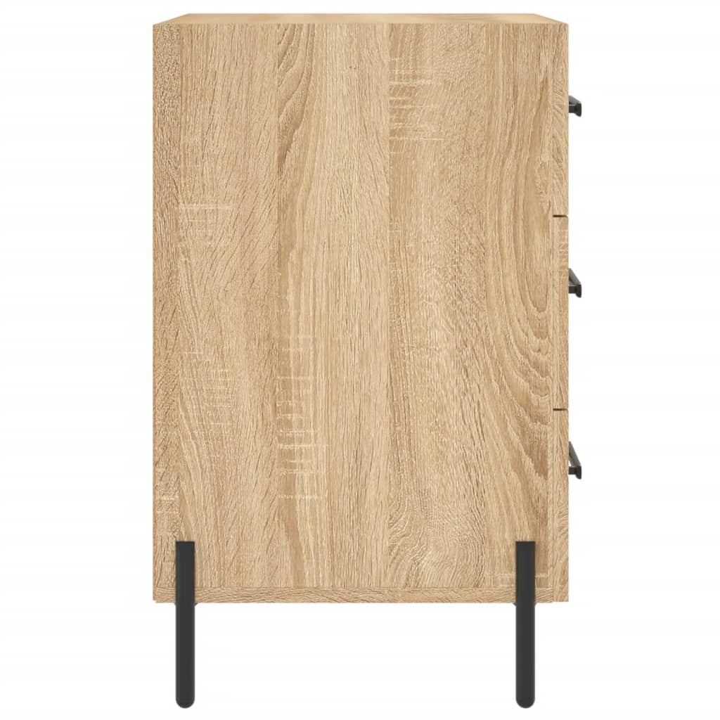 sengebord 40x40x66 cm konstrueret træ sonoma-eg
