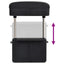 armlæn til bilen universal sort 23x8x(30-38) cm ABS
