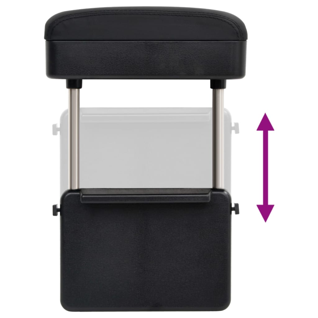 armlæn til bilen universal sort 23x8x(30-38) cm ABS