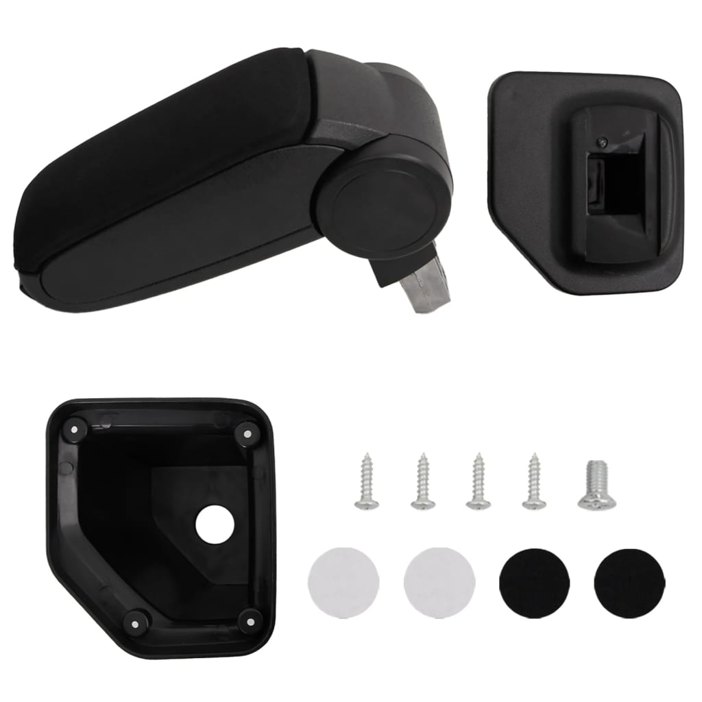 armlæn til bil til HYUNDAI I20 (2015-2019) sort 15x32x(40-52) cm ABS