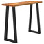konsolbord med naturlig kant 110x35x80 cm massivt akacietræ