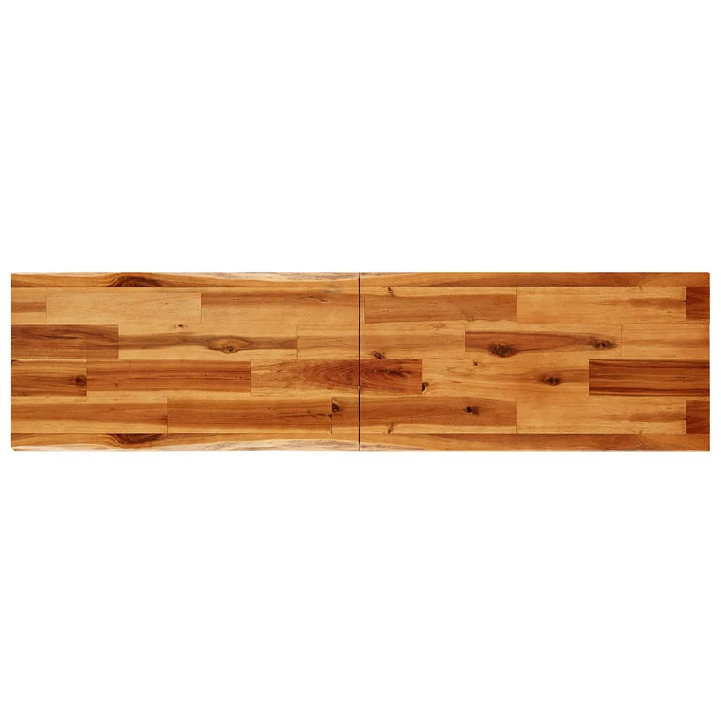 kosolbord med naturlig kant 140x40x80 cm massivt akacietræ