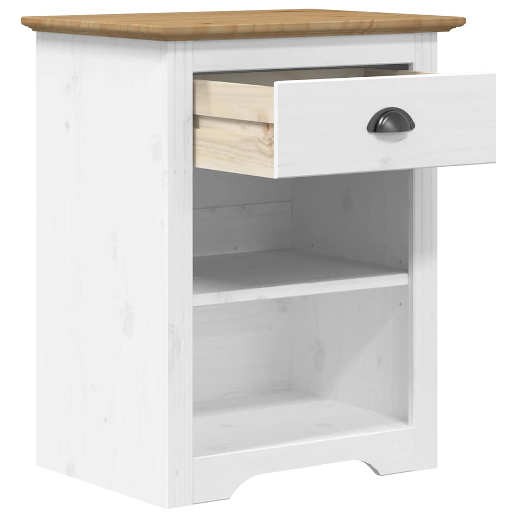 sengebord BODO 53x38,5x67 cm massivt fyrretræ brun